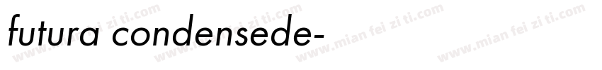 futura condensede字体转换